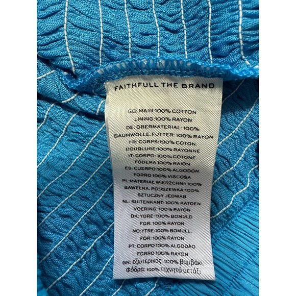 NWT Faithful The Brand Turquoise Esti Skirt - Picture 4 of 5
